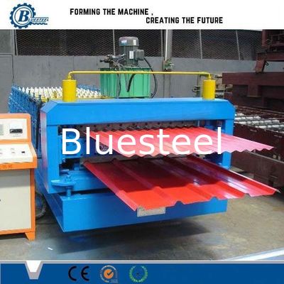 0.3-0.8mm Rohstoff Doppelschicht-Rollformmaschine mit 8-12m/min Formgeschwindigkeit
