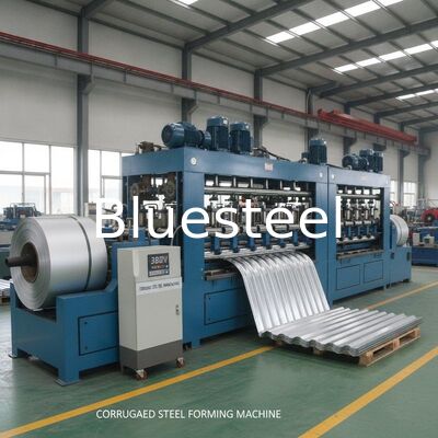 1000mm/1250mm Breite 380V Spannung PLC-Steuerung Wellrohlformmaschine für Metalldachplatten